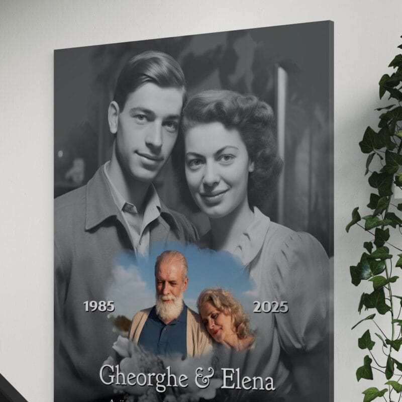 tablou canvas personalizat pentru aniversarea căsătoriei