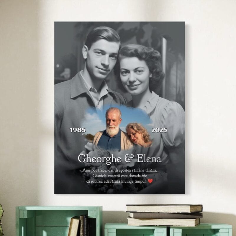 tablou canvas personalizat pentru aniversarea căsătoriei