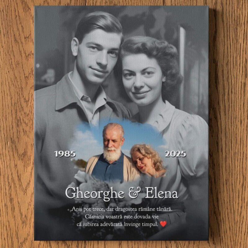 tablou canvas personalizat pentru aniversarea căsătoriei