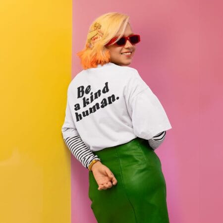 tricou oversized be a kind human