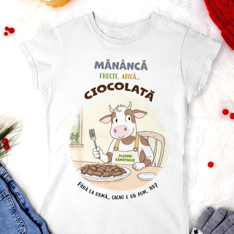 tricou personalizat mănâncă ciocolată