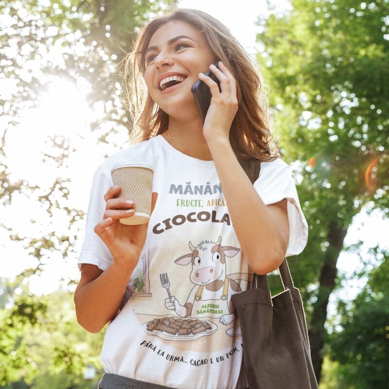 tricou personalizat mănâncă ciocolată