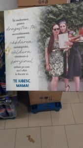 tablou canvas personalizat cu poză și mulțumiri pentru mama