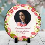 ardezie rotundă personalizată pentru educatoare