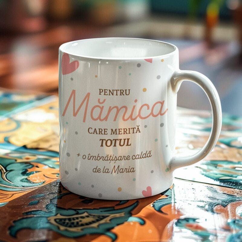 cană personalizată cadou pentru mămica de la copilaș