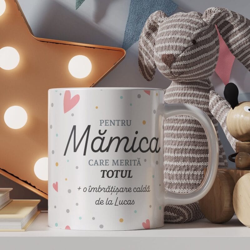 cană personalizată cadou pentru mămica de la copilaș