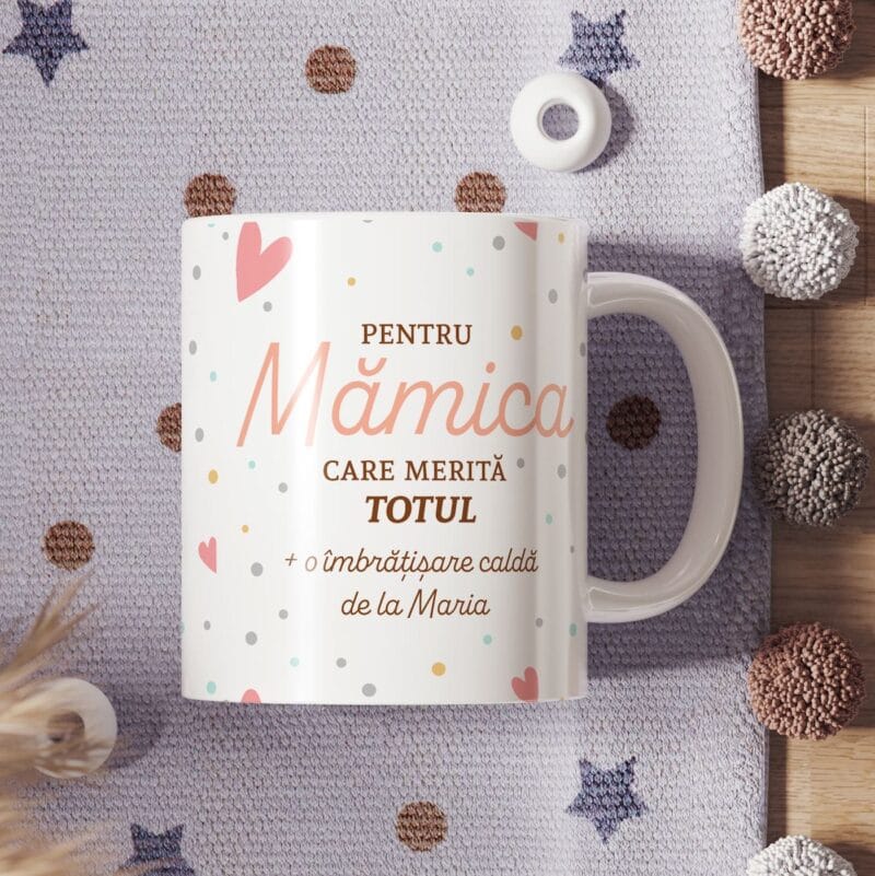 cană personalizată cadou pentru mămica de la copilaș