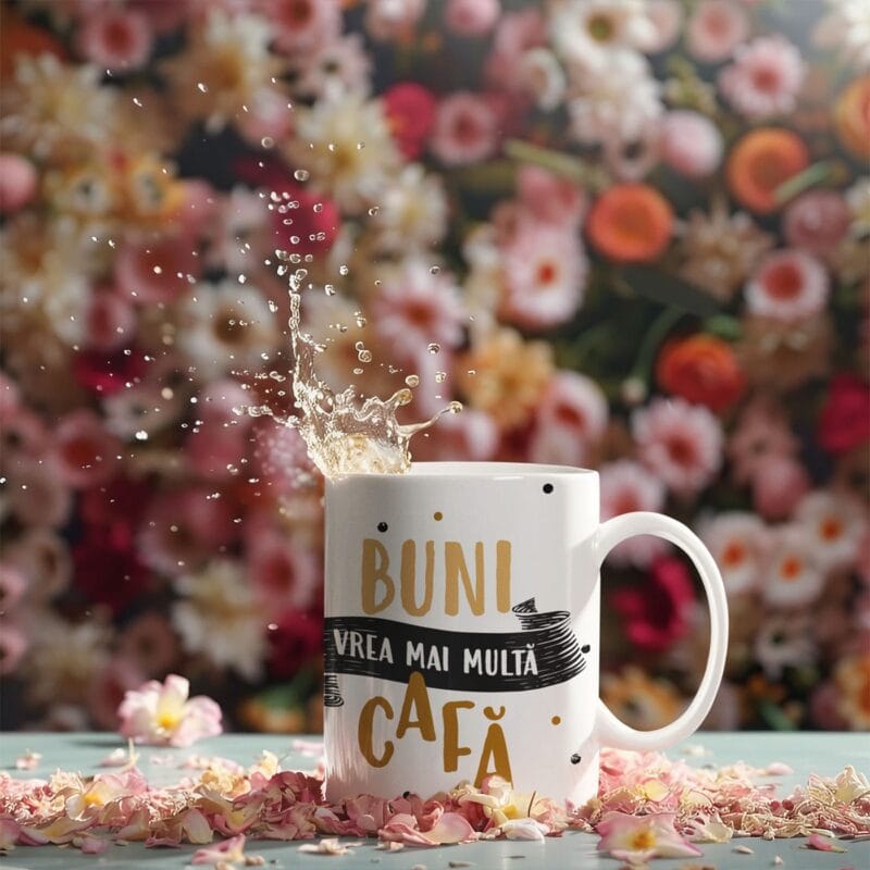 cană personalizată vreau mai multă cafă
