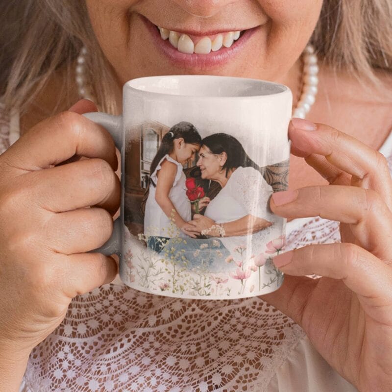 cană personalizată pentru bunica cu mesaj de la nepoțică