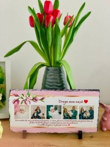 piatră personalizată cu poze și mesaj pentru mama soacră