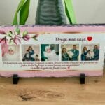 piatră personalizată cu poze și mesaj pentru mama soacră