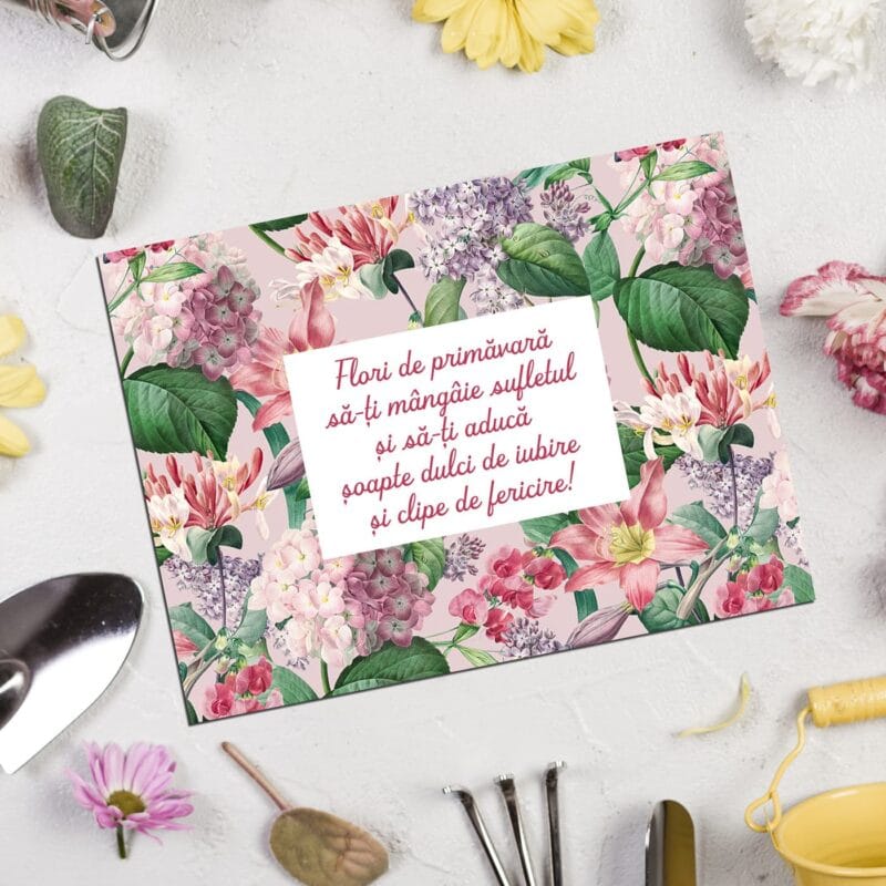magnet cadou personalizat cu mesaj de primăvară