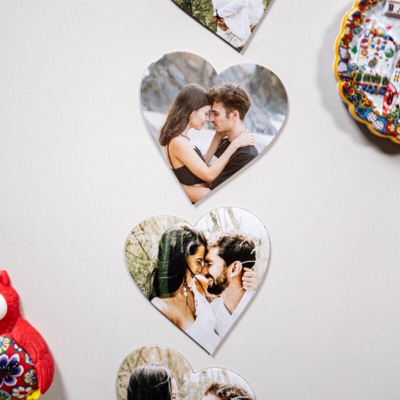 magnet în formă de inimă personalizat
