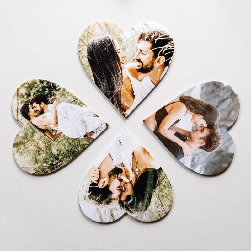 magnet în formă de inimă personalizat