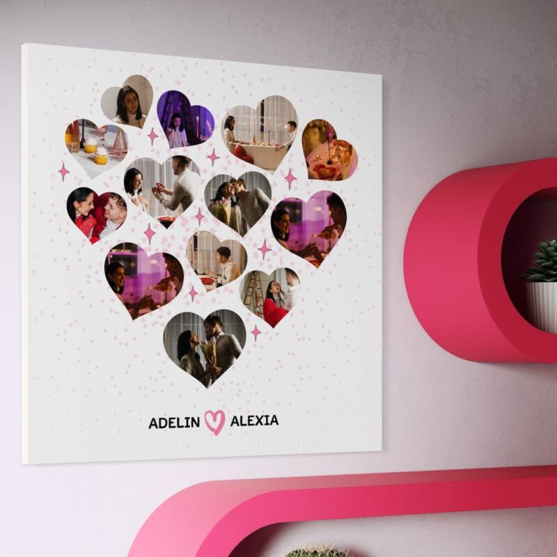 tablou canvas personalizat colaj povestea noastră de dragoste