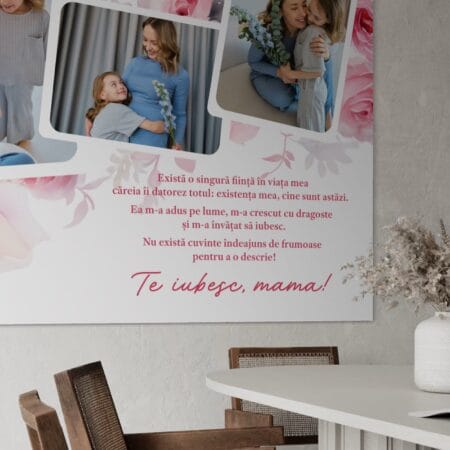 tablou canvas personalizat colaj pentru mama singura ființă