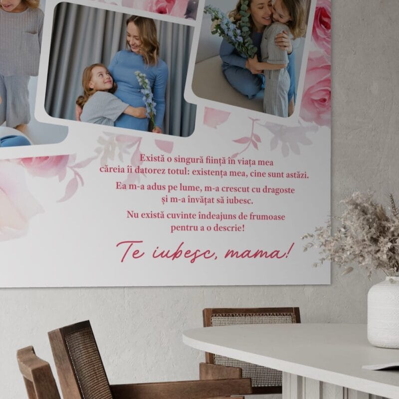 tablou canvas personalizat colaj pentru mama singura ființă