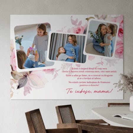 tablou canvas personalizat colaj pentru mama singura ființă