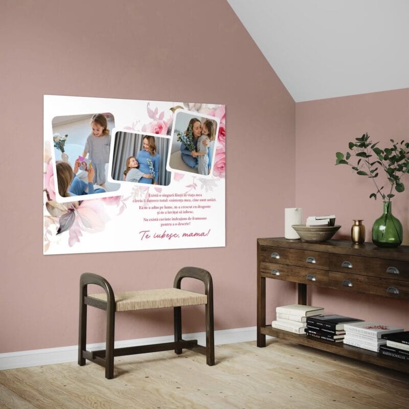 tablou canvas personalizat colaj pentru mama singura ființă