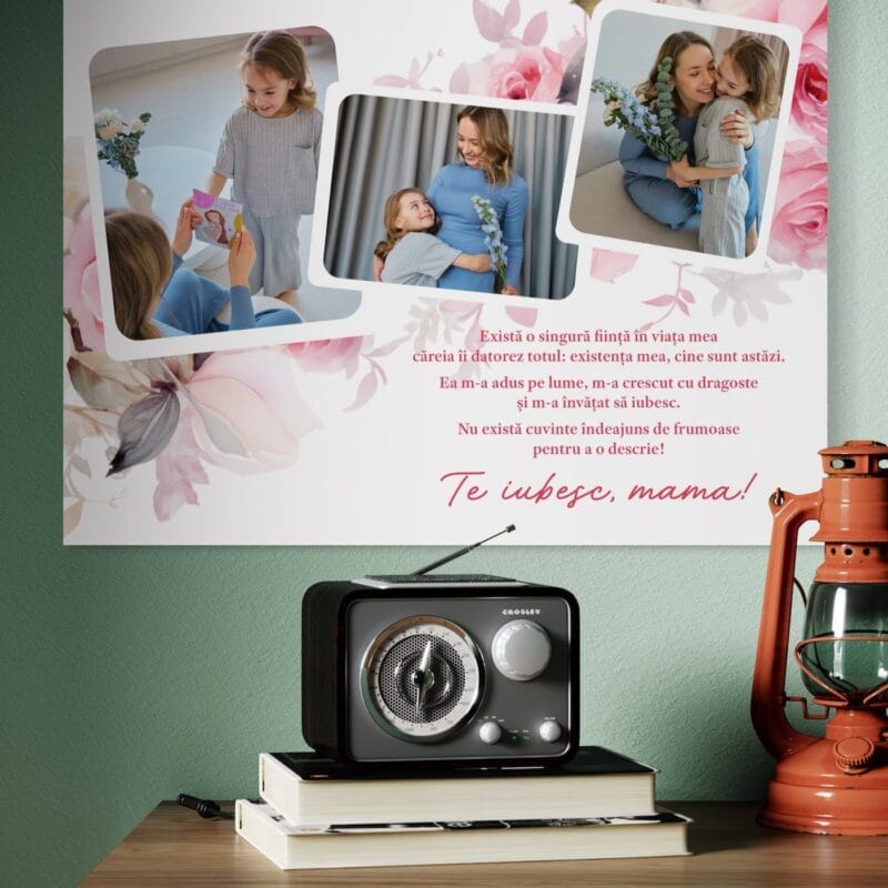tablou canvas personalizat colaj pentru mama singura ființă