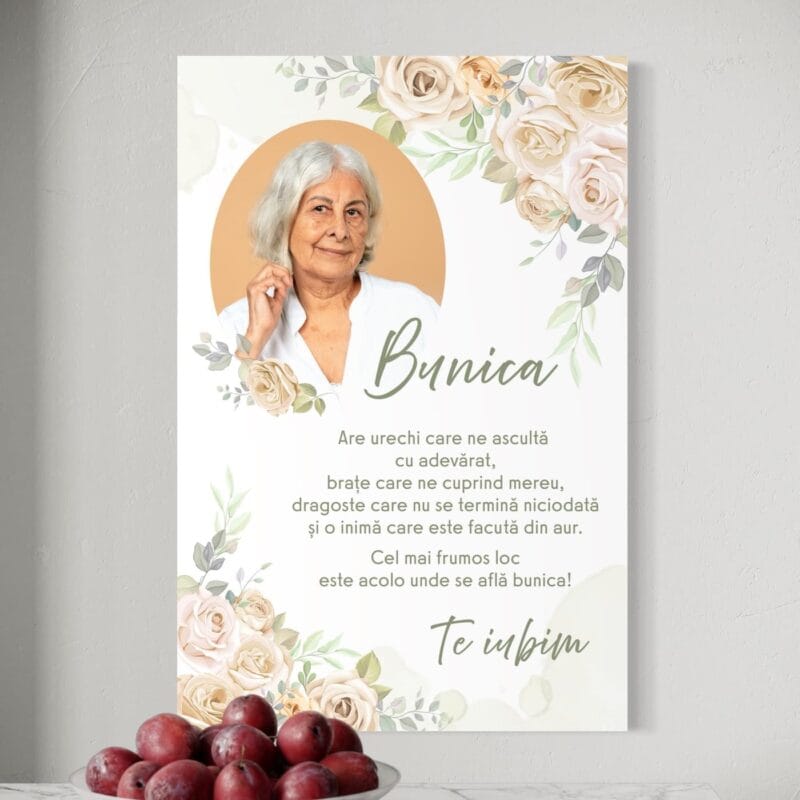 tablou canvas personalizat pentru bunica te iubim