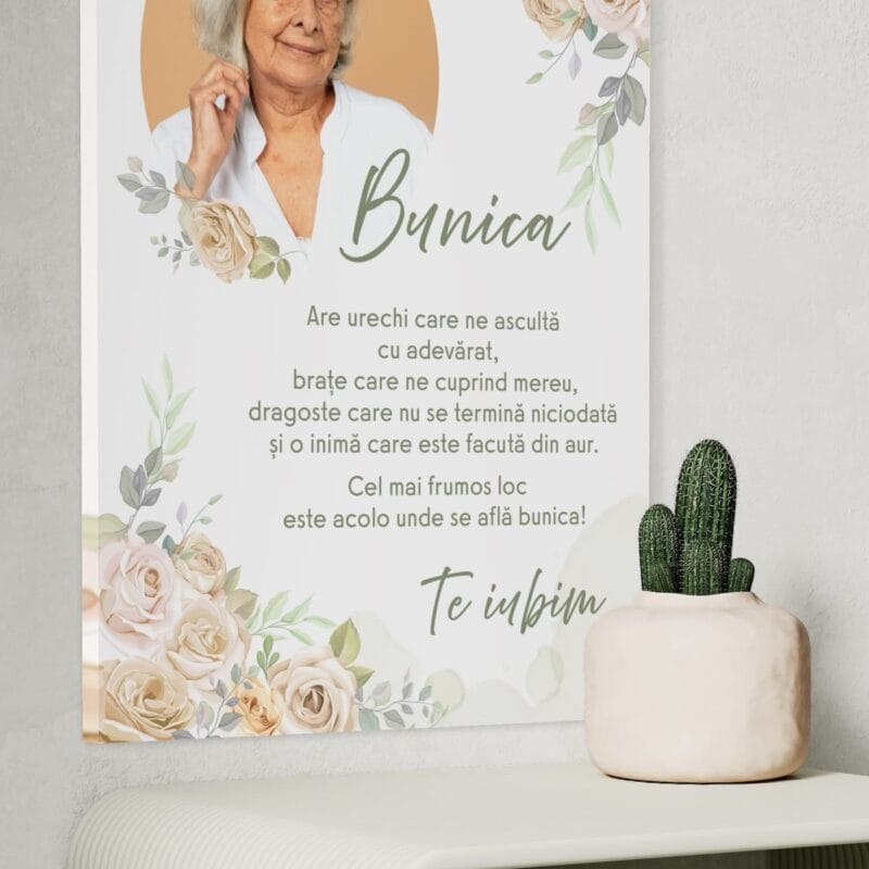 tablou canvas personalizat pentru bunica te iubim