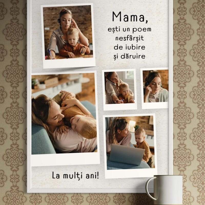 tablou personalizat colaj aniversar mama un poem nesfârșit