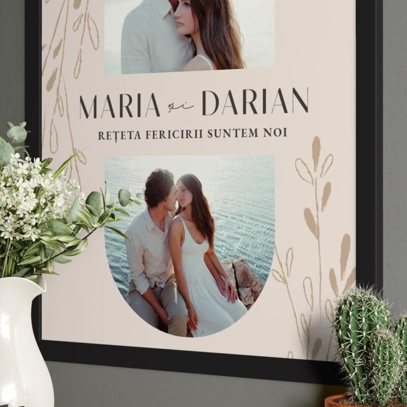 tablou personalizat rețeta fericirii suntem noi