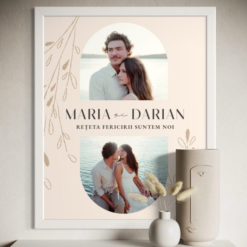 tablou personalizat rețeta fericirii suntem noi