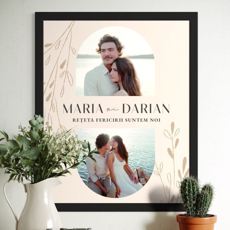 tablou personalizat rețeta fericirii suntem noi