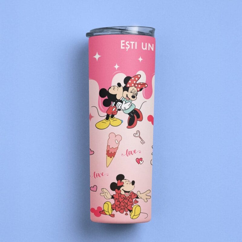 termos personalizat love minnie și mikey
