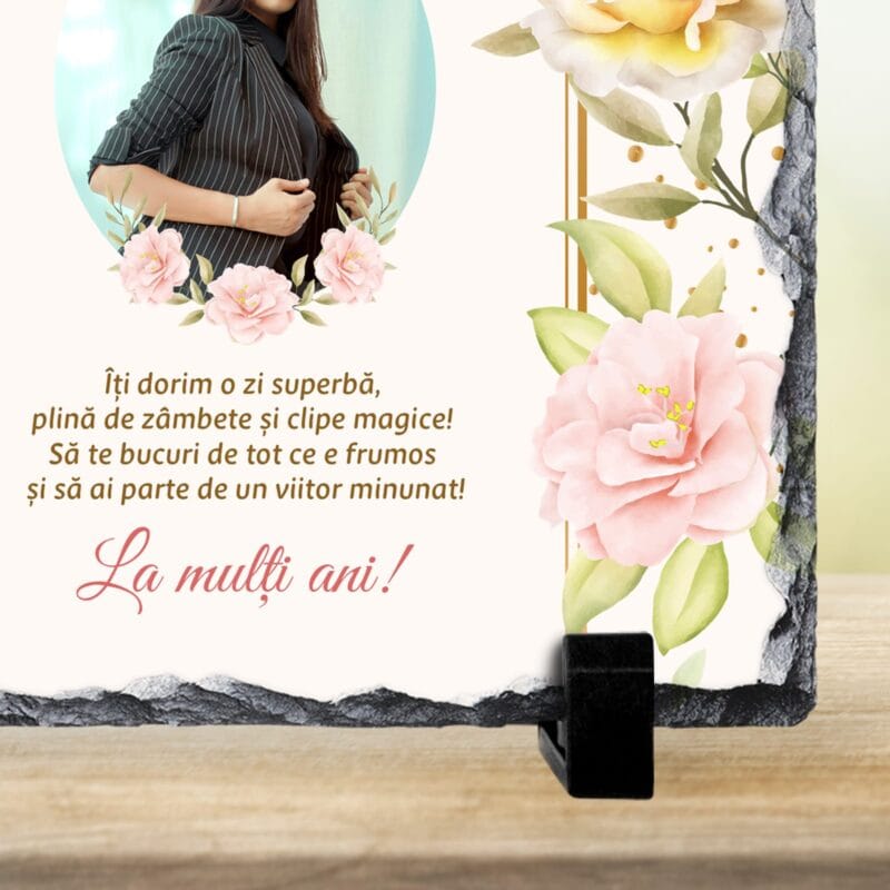 piatră personalizată patrată la multi ani elena (copiază)