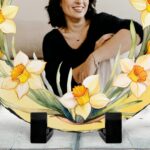 ardezie rotundă personalizată pentru narcisa