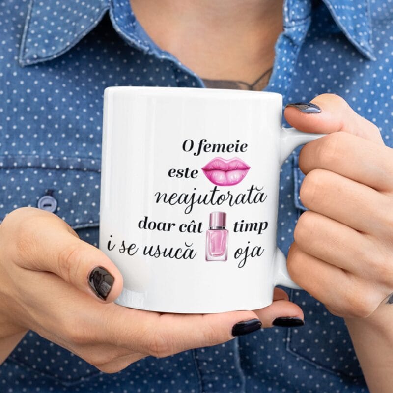 cană personalizată cu mesaj pentru femei