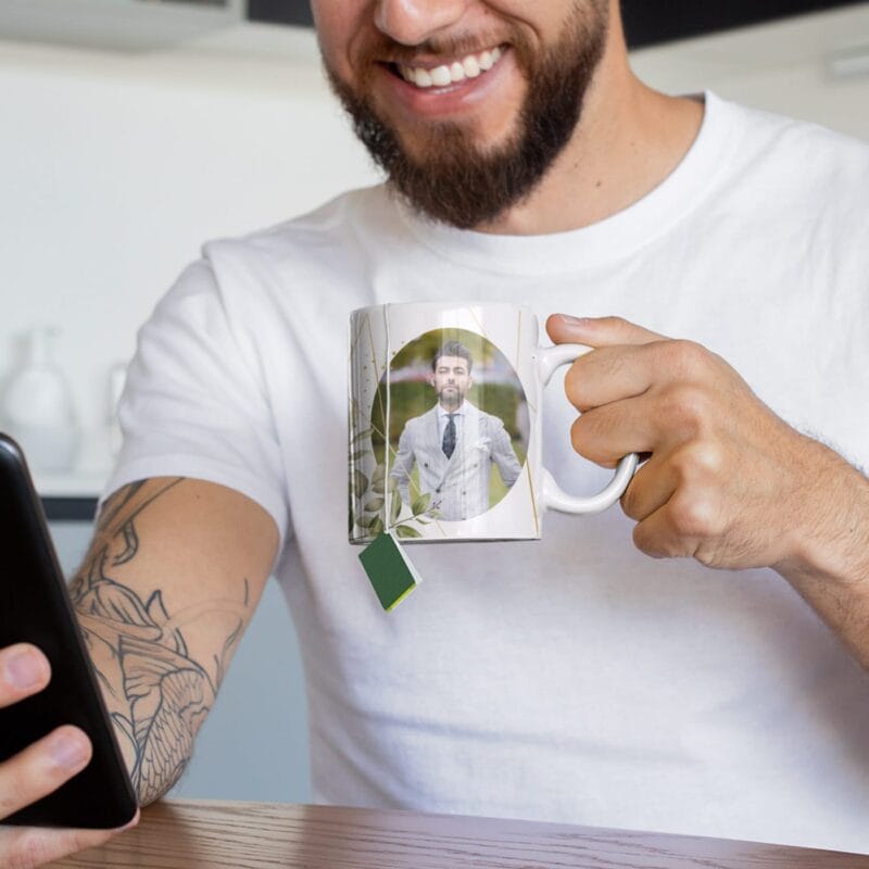 cană personalizată cu mesaj și poză pentru florin