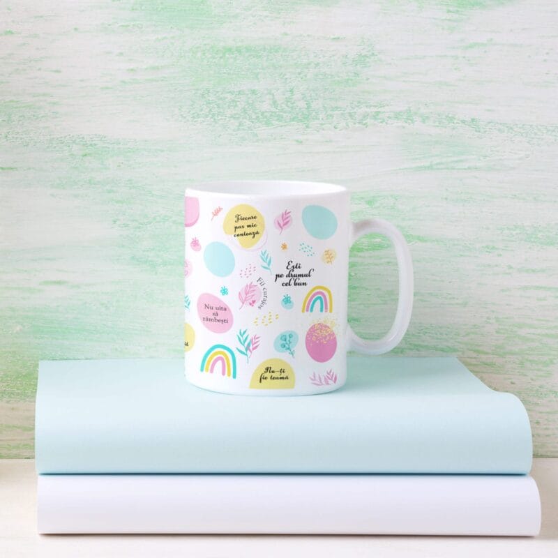 cană personalizată cu mesaje motivaționale