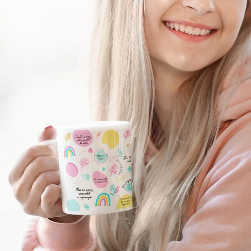 cană personalizată cu mesaje motivaționale