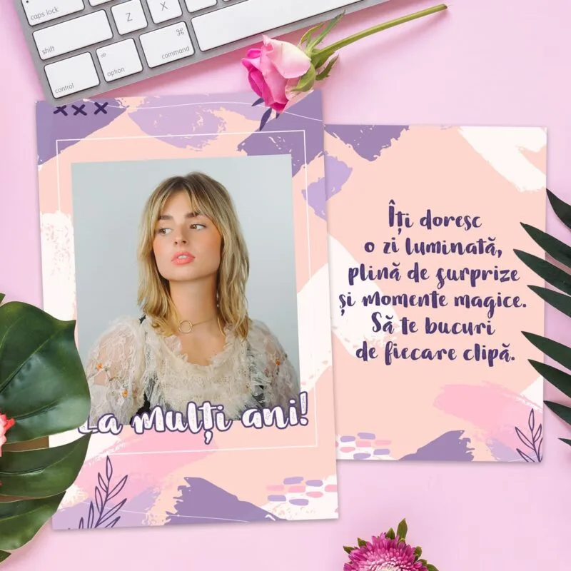 felicitare personalizată cu poză pentru aniversare