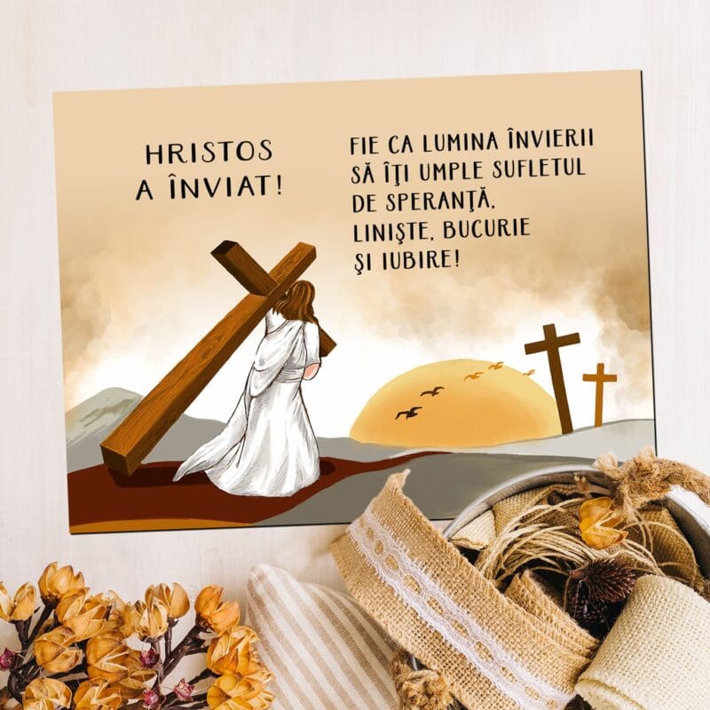 magnet cadou personalizat cu mesaj de paște