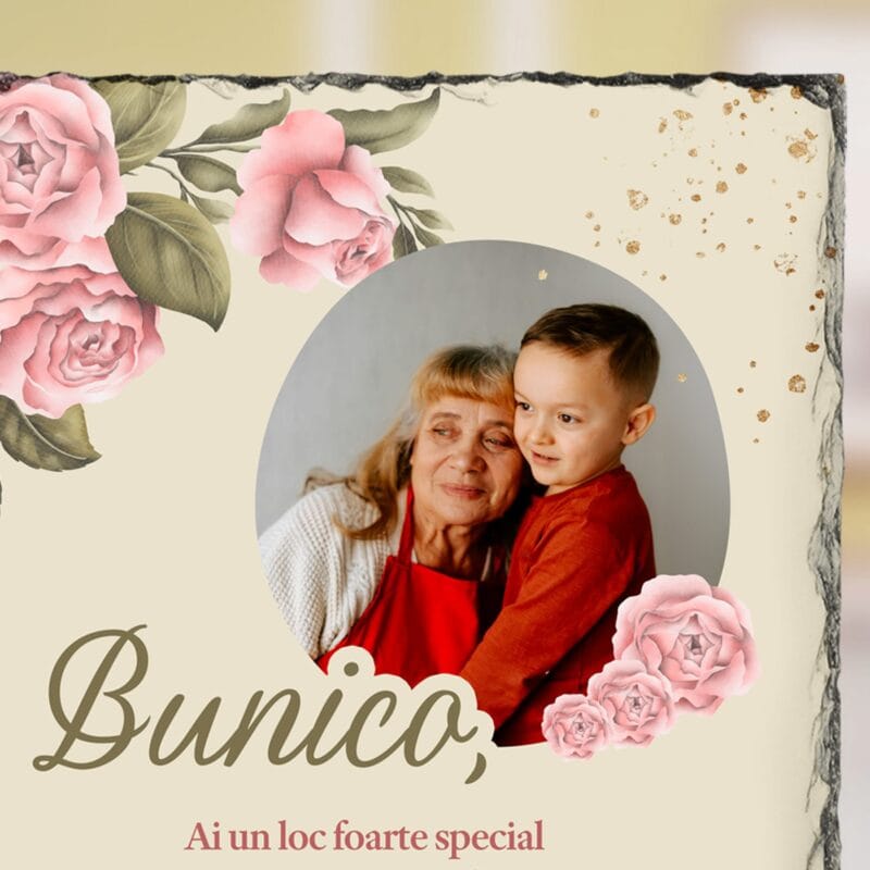 piatră personalizată cu mesaj pentru bunica