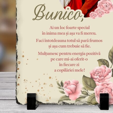 piatră personalizată cu mesaj pentru bunica