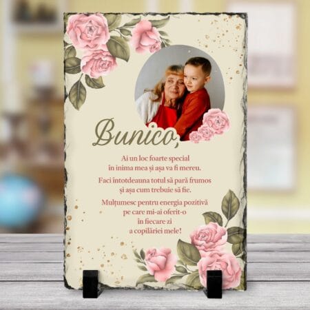 piatră personalizată cu mesaj pentru bunica