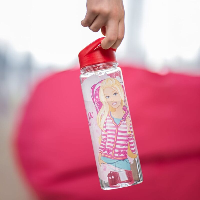 sticlă de apă personalizată cu nume model barbie
