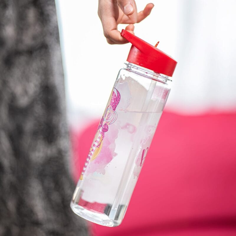 sticlă de apă personalizată cu nume model barbie