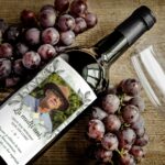 sticlă de vin personalizată cu poză și mesaj pentru tata