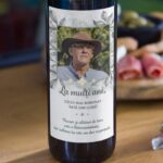sticlă de vin personalizată cu poză și mesaj pentru tata