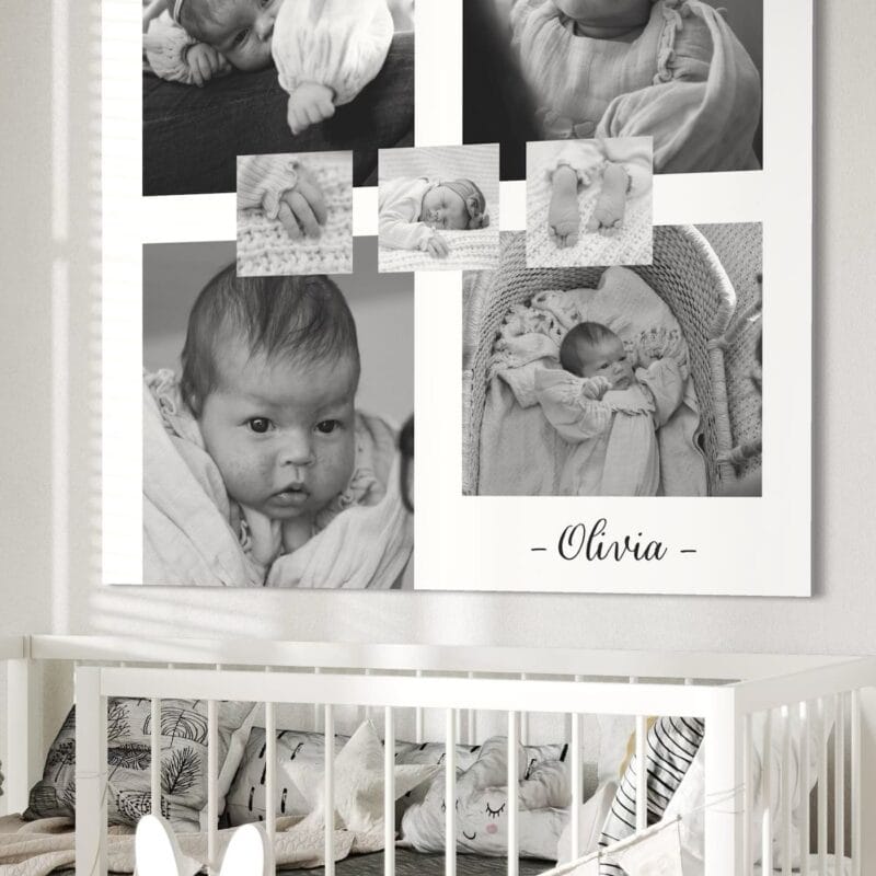 tablou canvas colaj personalizat bebeluș