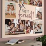 tablou canvas personalizat colaj de familie pentru paște