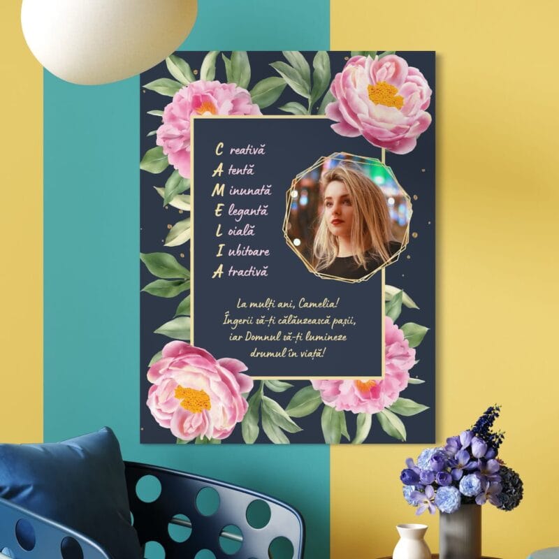 tablou canvas personalizat pentru camelia