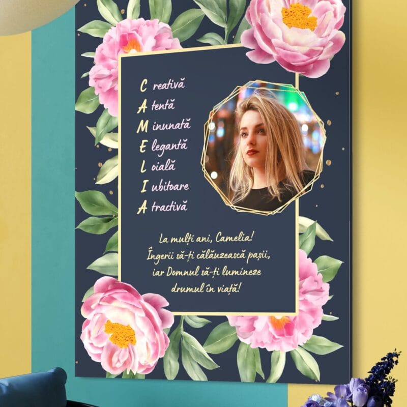 tablou canvas personalizat pentru camelia
